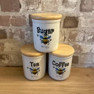 Bee Happy Ceramic Canisters