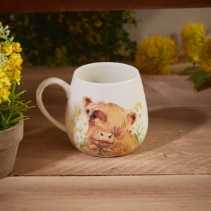 Highland cow stoneware mug
