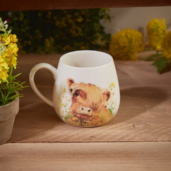 Highland cow stoneware mug