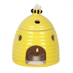 Bee hive oil burner - yellow