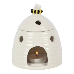 Bee hive oil burner - White