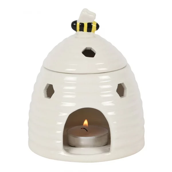 Bee hive oil burner - White